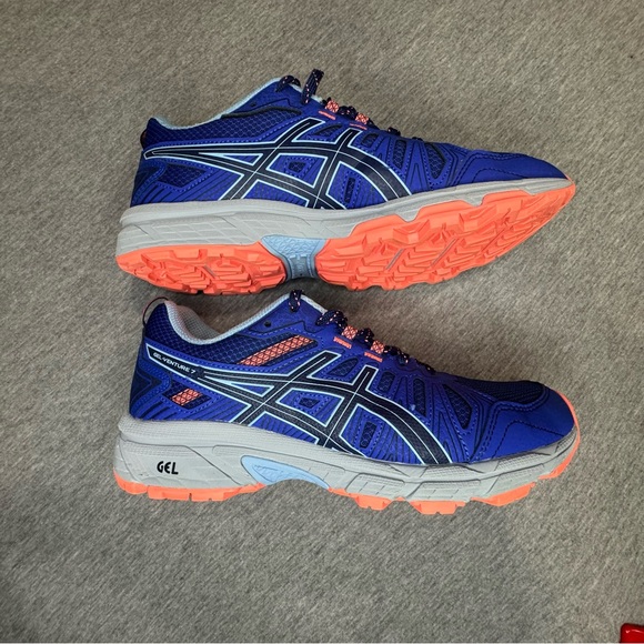 ASICS Gel-Venture Running Shoes Blue Pink Trail Sneakers Size 7.5 - Picture 5 of 5